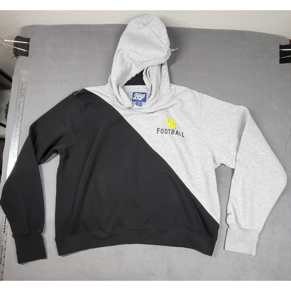 Blue 84 Hoodie Sweatshirt Mens XL Colorblock Black Gray White Pullover Hooded